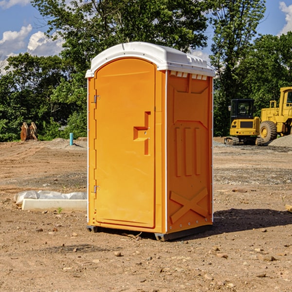 how often are the portable restrooms cleaned and serviced during a rental period in Westerly